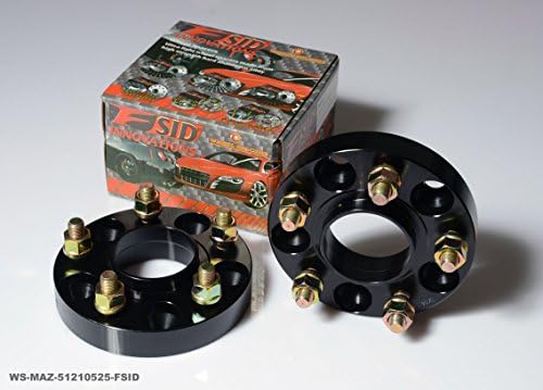 FSID INNOVATION 2 pcs Black 25mm Hubcentric Wheel Spacers Adapter MAZDASPEED 3 MAZDA SPEED 3 YEAR 2009 Bolt Pattern: 5x114.3 Center Bore: 67.1 Thread Type 12X1.5 with 10pcs lug nuts set brand new WS-MAZ-51210525-FSID