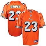 Ronnie Brown Jersey: Reebok Orange Replica #23 Miami Dolphins Jersey