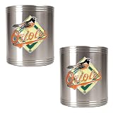 Baltimore Orioles MLB 2pc Stainless Steel Can Holder Set- Primary Logo