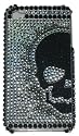 Iphone 4 4g Diamond Pearl Rhinestone Bling Case Cover Skull Scull  Design With Screen Protector