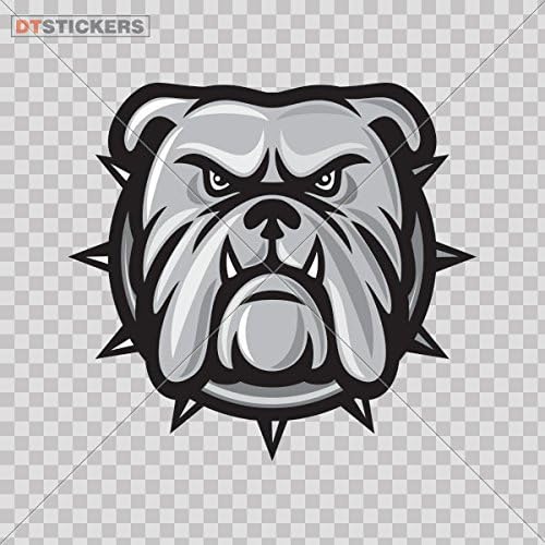 Decoration Vinyl Stickers Aggressive Bulldog Decoration vinyl puppy sunny playful drawing (12 X 11,1 Inches) Fully Waterproof Printed vinyl sticker