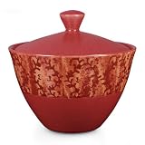 Noritake Elements Coral 14-Ounce Sugar Bowl with Cover