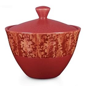 Noritake Elements Coral 14-Ounce Sugar Bowl with Cover by Noritake