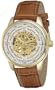 Akribos XXIV Men's AK410YG 'Saturnos' Skeleton Automatic Gold Watch