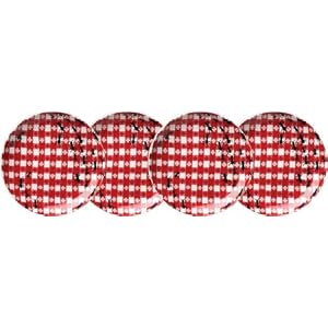 Ants and Gingham Cocktail Plate Set of 4 by Boston Warehouse