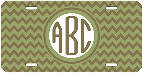 Personalized Monogrammed Chevron Army Camoflauge Car License Plate Auto Tag