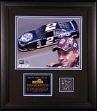 Rusty Wallace Framed 8x10 Photo w/ Piece of Daytona Track