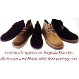 Free Postage 70s Retro Real Suede Unisex Desert Boots in 6 Coloursby Roamer