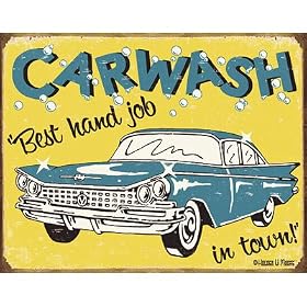 Desperate Enterprises Car Wash Collectible Metal Sign, Model# 1190