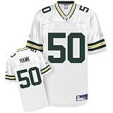 Reebok Green Bay Packers A.J. Hawk Pick Replica White Jersey