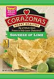 CORAZONAS Heart Healthy Squeeze of Lime Tortilla Chips, 1-Ounce Bags (Pack of 24)