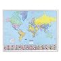 American Map 714891 Hammond Deluxe Laminated Rolled Political World Map, 50w x38h