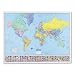 American Map 714891 Hammond Deluxe Laminated Rolled Political World Map, 50w x38h
