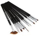 10pcs Pinceaux pose ongles gel ou peinture manucure