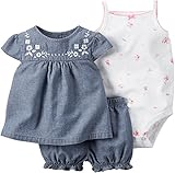 カーターズ Carter's ボディスーツ + チュニック + パンツ 豪華3点セット 3-Piece Bodysuit & Diaper Cover Set 6M (61-67cm)