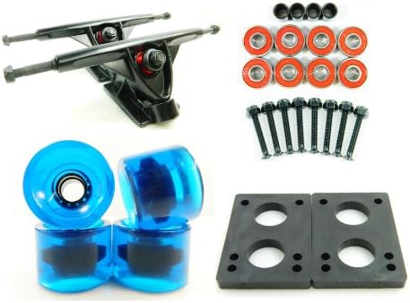 Big Boy 180mm Longboard Trucks + 70mm Solid/Gel Wheels + ABEC 7 Bearings + 1/4" Riser Pads