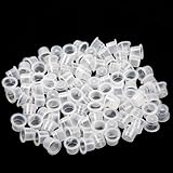 MECO(TM) 200pcs Plastic Tattoo Machine Ink Cups Caps Supplies for Ink Gun Needles(two different size)