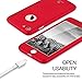 iPhone 7 case,MYRIANN Ultra Thin Full Body Coverage Protection Hard Slim Case with Tempered Glass Screen Protector for iPhone 7(Red)