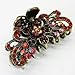 Red Crystal Bronze Metal Alloy flower / butterfly hair claws & clips by unbrand