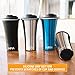 MIRA Stainless Steel Insulated Travel Car Mug | Leak & Spill Proof, Easy to Clean Lid | Double Wall Vacuum Insulated Coffee & Tea Mug Keeps Hot or Cold for Hours | 12 Oz (350 ml) | Blue