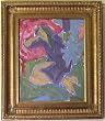 Violet Dress, Original Figurative Oil Painting By Carmel Artist Victor Di Gesu - Carmel Art