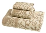 Pem America 6-Piece Jacquard Towel Set, Tan