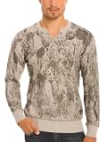 GUESS Alan Slit Neck Sweater, GLACIER GREY A921 (XXL)
