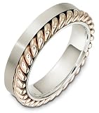 5.5mm cable wedding band ring (Platinum)