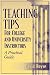 Teaching Tips for College and University Instructors: A Practical Guide