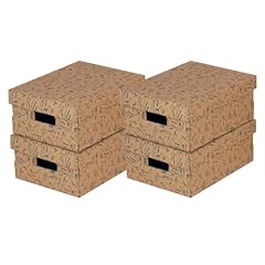 NIPS 110091407 ECO line GRAFO Aufbewahrungsboxen, B 27,0 x T 36,0 x H 15,0 cm, 4er Packung, blau/braun
