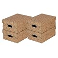 NIPS 110091407 ECO line GRAFO Aufbewahrungsboxen, B 27,0 x T 36,0 x H 15,0 cm, 4er Packung, blau/braun