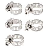 uxcell　ホースクランプ　ドライブ　金属　13-19mm範囲　5本入り
