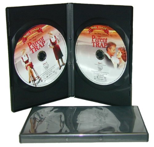 Square Deal Online - DV2R14BK - DVD Cases - 2 Disc - 14mm - with Wrap Around Sleeve - Black (10-Pack)