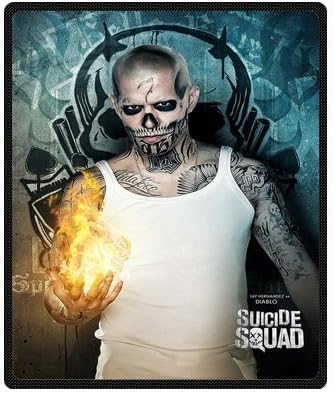 Daniellestore Custom El Diablo Suicide Squad Super Soft Fleece Throw Blanket Cozy Throw Light Weight Blanket Sofa/ Couch/ Travel Throw Blanket 50x60 Inch