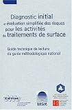 Diagnostic initial et �valuation simplifi�e des risques pour les activit�s de traitements de surface. Guide technique de lecture du guide m�thodologique national