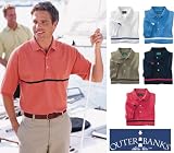 Men's Outer Banks Active Pinpoint Pique w/ Single Stripe Shirt