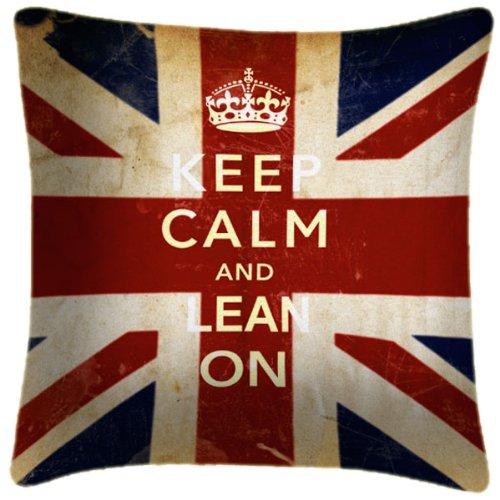 We Love Cushions Keep Calm Lean On Union Jack Cushions