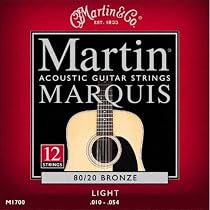 Martin Marquis 12-String 80/20 Bronze Acoustic Guitar Strings (M1700, 12-54, Light)