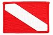 Diver Down Flag Patch Embroidered Iron On Scuba Diving Emblem Souvenir