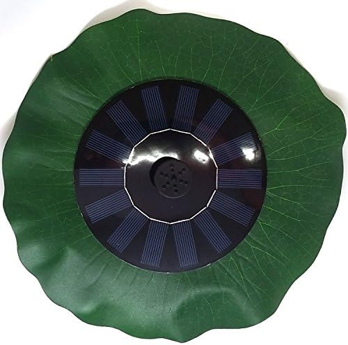 SolFount Green Lotus Leaf 1.4W Solar Powered Water Floating Bird Bath Pump for Gardens, Pools and Ponds