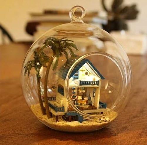 DIY Beach House Terrarium with Sound Control Lamp