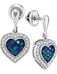 0.50CTW BLUE DIAMOND MICRO-PAVE EARRING
