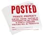 P-T Templet 12TK25-PL  12" x 12" Nail-Up Tyvek Posted Legal Signs (25-Pack)