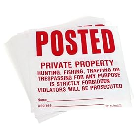 P-T Templet 12TK25-PL  12" x 12" Nail-Up Tyvek Posted Legal Signs (25-Pack)