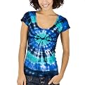 License Juniors Big flower 3-Color Wash Graphic Tee - Blue Combo