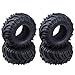 Hobbypark OD 128mm 2.2 inch Tires with Foam Inserts Beadlock Wheel Rims Tyres for 1/10 RC Rock Crawler Truck Replacement (4-Pack)