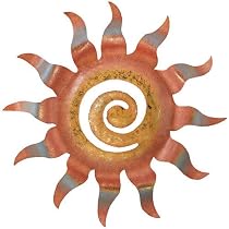 Sun Swirl Wall D&eacute;cor - Golden 23"x23"x1.25