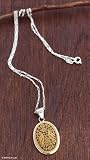 Mate gourd necklace, 'Birds in Love'