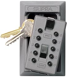 GE Security 001015 KeySafe Original 5-Key Permanent, Pushbutton, Titanium Gray