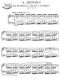 Arensky Le Ruisseau Dans La Foret Op. 36, No. 15: Instantly download and print sheet music Arensky Le Ruisseau Dans La Foret Op. 36, No. 15: Instantly download and print sheet music